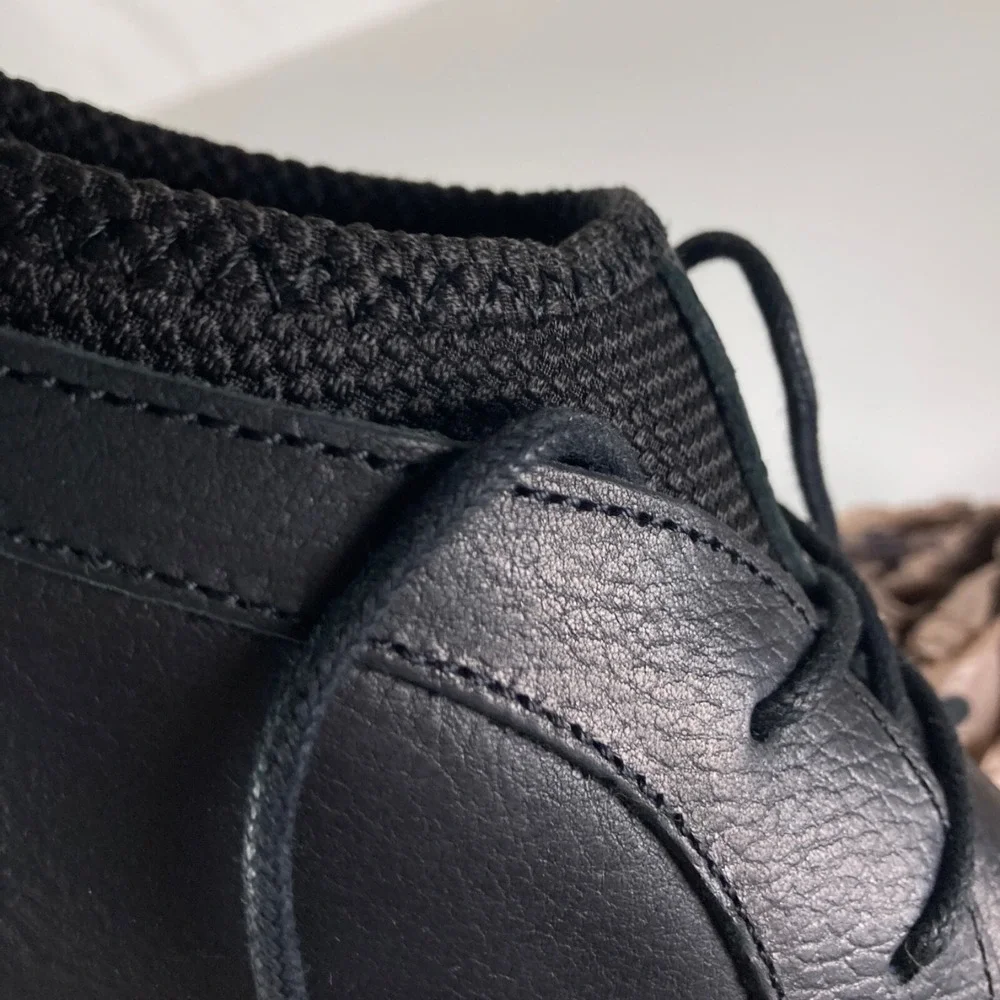Territory Leather Chukka Sneaker Boots Patton Black White Hybrid Shoe Mens 9.5